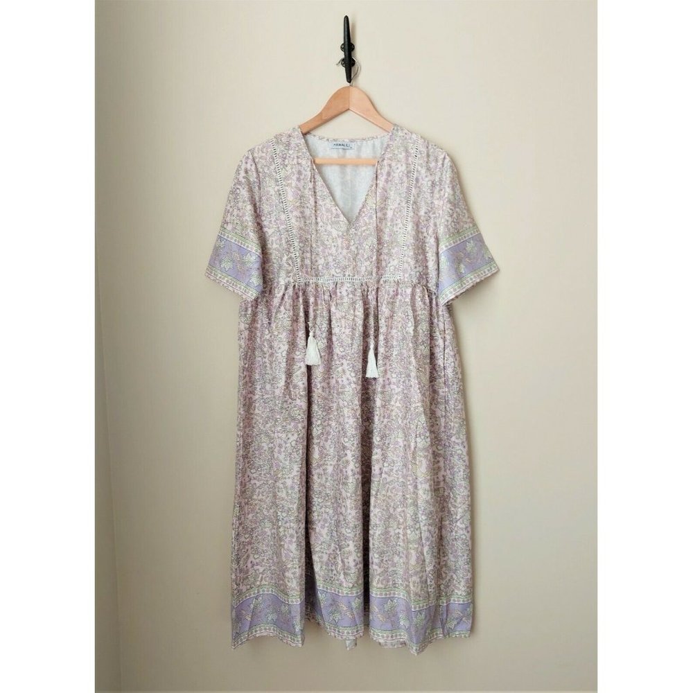 NWOT Hawalili Sz XL Dress- Baby Pink Floral Cottagecore Babydoll Dress